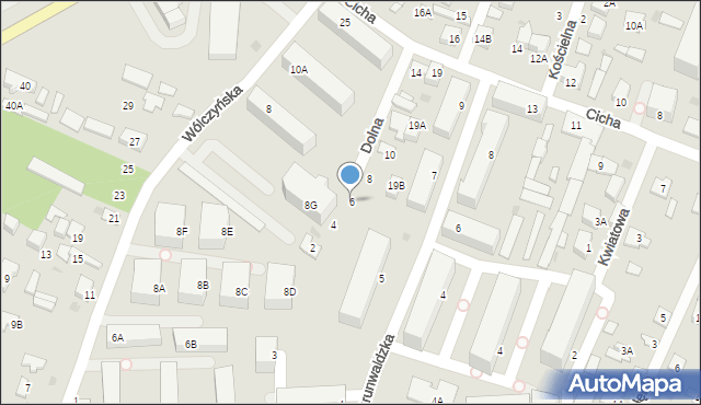 Grodzisk Mazowiecki, Dolna, 6, mapa Grodzisk Mazowiecki