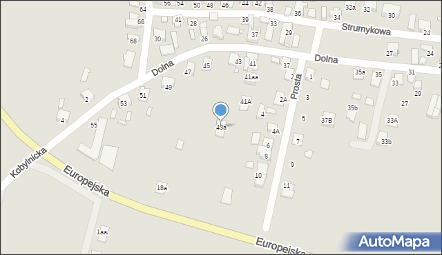 Grodzisk Wielkopolski, Dolna, 43a, mapa Grodzisk Wielkopolski