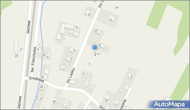 Grodzisko, Do Lasku, 6, mapa Grodzisko