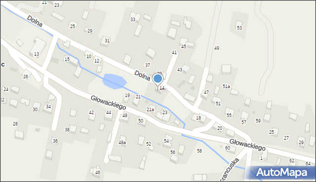 Grojec, Dolna, 16, mapa Grojec