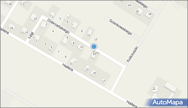 Gruczno, Dobrzańskiego Henryka, mjr, 12, mapa Gruczno