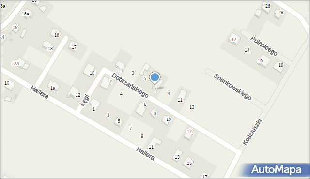 Gruczno, Dobrzańskiego Henryka, Mjr, 7, mapa Gruczno