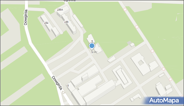 Hajnówka, Dowgirda Adama, doc., 7, mapa Hajnówka