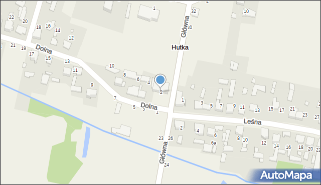 Hutka, Dolna, 2, mapa Hutka
