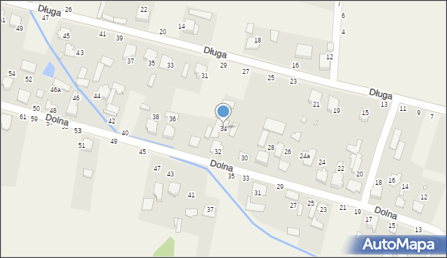 Hutka, Dolna, 34, mapa Hutka