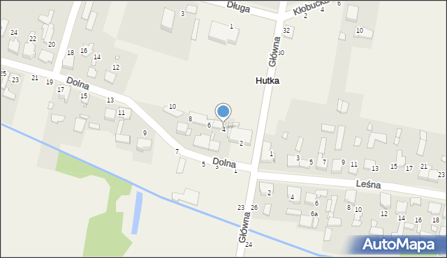 Hutka, Dolna, 4, mapa Hutka