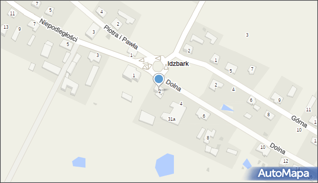 Idzbark, Dolna, 2, mapa Idzbark
