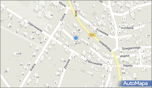 Imielin, Dobra, 3A, mapa Imielin