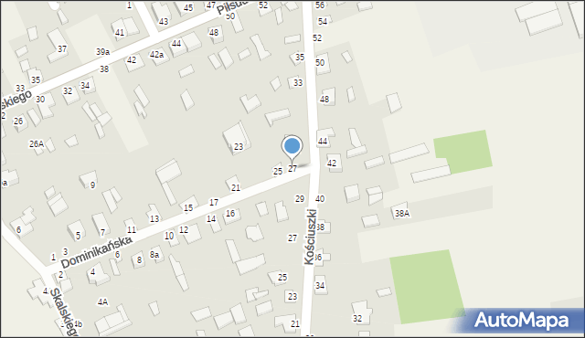 Janów Podlaski, Dominikańska, 27, mapa Janów Podlaski