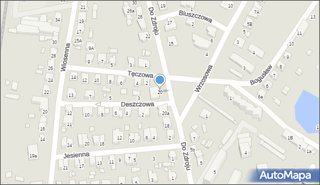 Jarocin, Do Zdroju, 20, mapa Jarocin