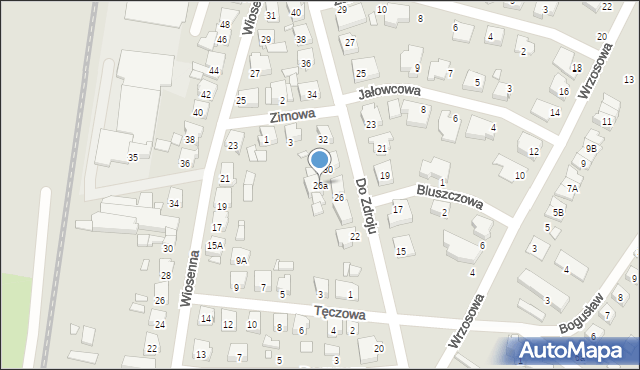 Jarocin, Do Zdroju, 26a, mapa Jarocin