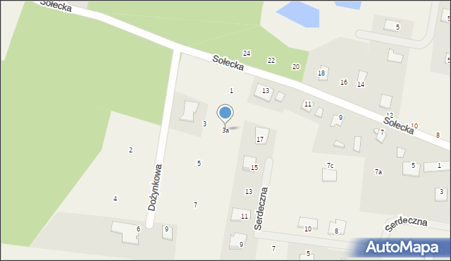 Jarużyn, Dożynkowa, 3a, mapa Jarużyn