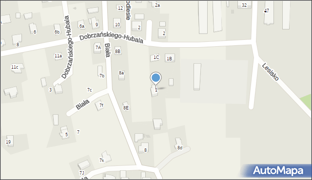 Jawiszowice, Dobrzańskiego-Hubala Henryka, mjr., 1, mapa Jawiszowice