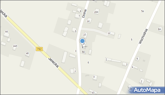 Jaworznik, Dolna, 8, mapa Jaworznik