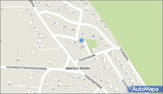 Jaworzno, Dożynkowa, 1A, mapa Jaworzno