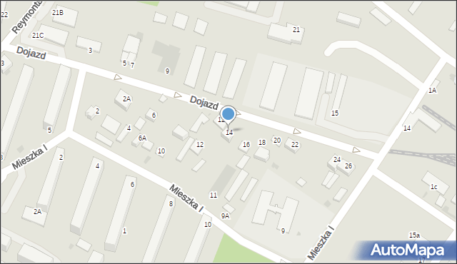 Jędrzejów, Dojazd, 14, mapa Jędrzejów