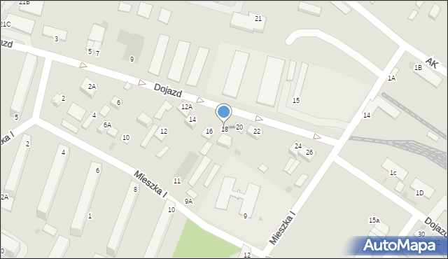 Jędrzejów, Dojazd, 18, mapa Jędrzejów