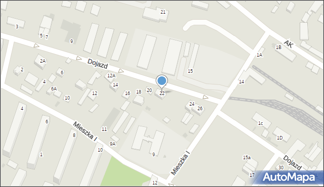 Jędrzejów, Dojazd, 22, mapa Jędrzejów