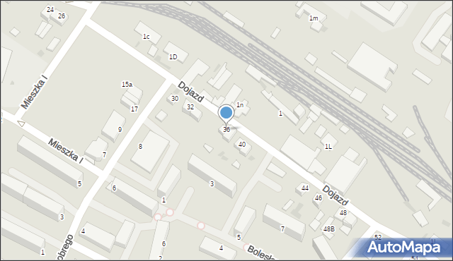 Jędrzejów, Dojazd, 36, mapa Jędrzejów