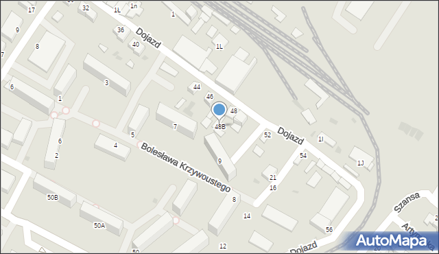 Jędrzejów, Dojazd, 48B, mapa Jędrzejów