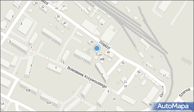 Jędrzejów, Dojazd, 48C, mapa Jędrzejów