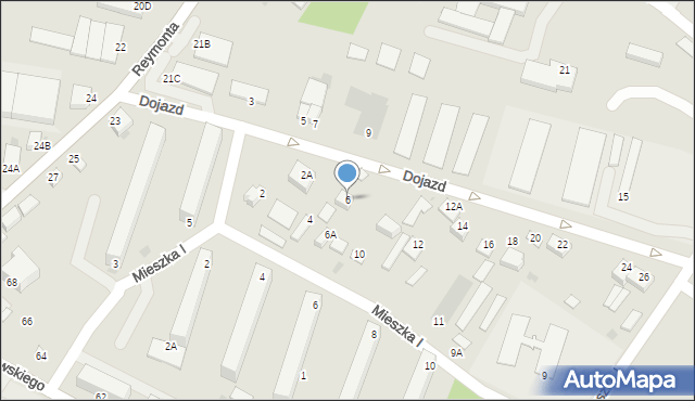 Jędrzejów, Dojazd, 6, mapa Jędrzejów