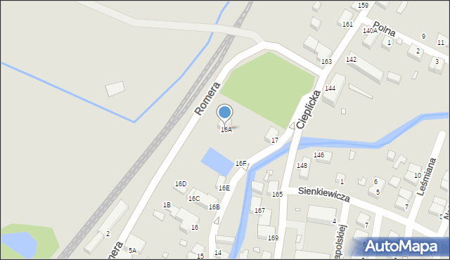 Jelenia Góra, Domeyki Ignacego, 16A, mapa Jelenia Góra