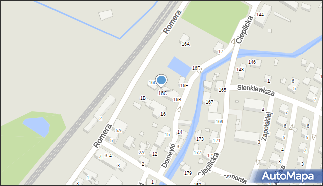 Jelenia Góra, Domeyki Ignacego, 16C, mapa Jelenia Góra