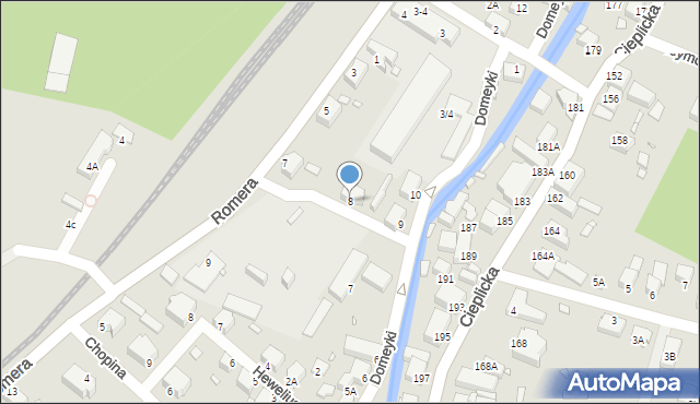 Jelenia Góra, Domeyki Ignacego, 8, mapa Jelenia Góra