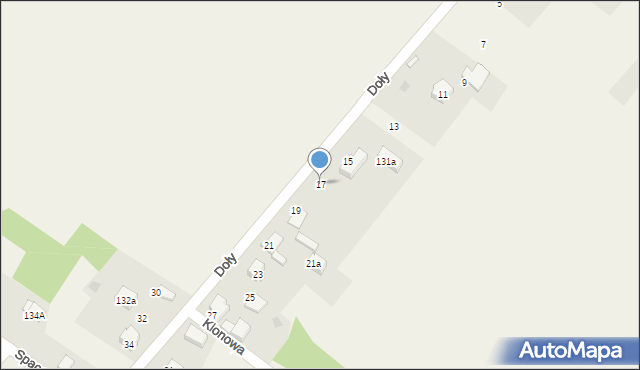 Jerzmanowice, Doły, 17, mapa Jerzmanowice