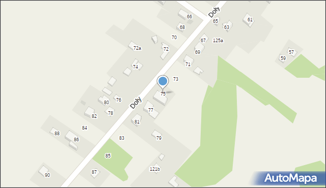 Jerzmanowice, Doły, 75, mapa Jerzmanowice