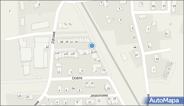 Juszkowo, Dobra, 17, mapa Juszkowo