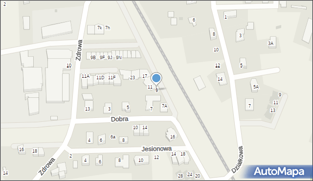 Juszkowo, Dobra, 9, mapa Juszkowo