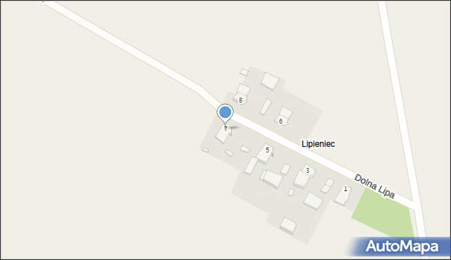 Kalinowice, Dolna Lipa, 7, mapa Kalinowice