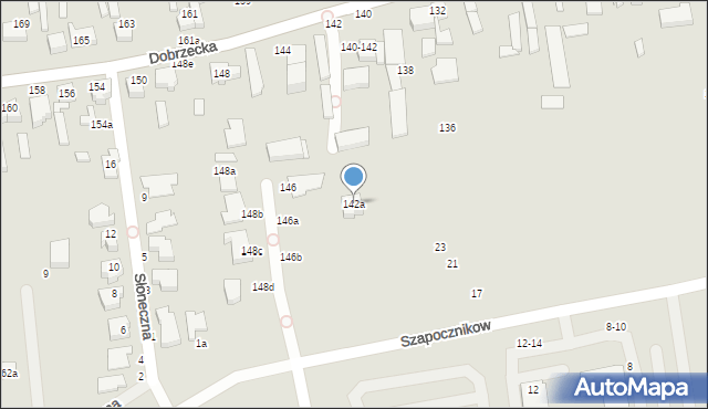 Kalisz, Dobrzecka, 142a, mapa Kalisza