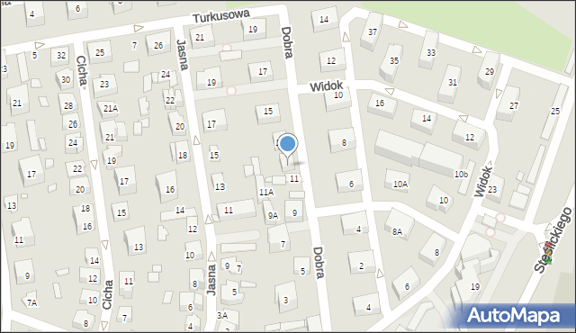 Katowice, Dobra, 11B, mapa Katowic