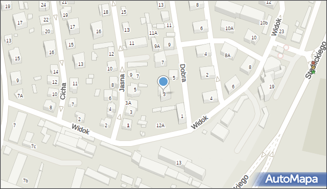 Katowice, Dobra, 3, mapa Katowic