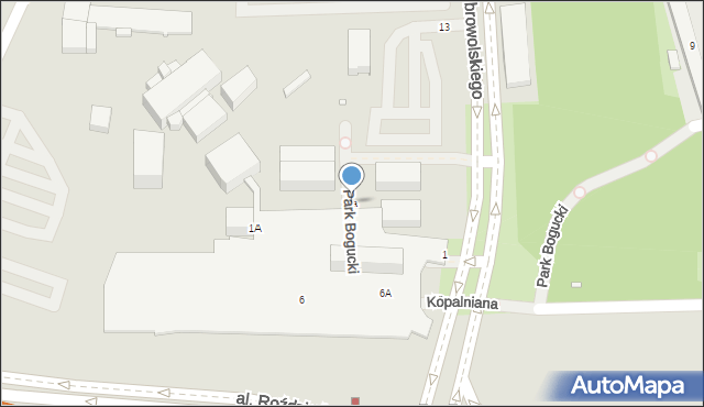 Katowice, Dobrowolskiego Tadeusza, 2a, mapa Katowic