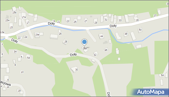Kazimierz Dolny, Doły, 28a, mapa Kazimierz Dolny