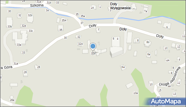 Kazimierz Dolny, Doły, 32b, mapa Kazimierz Dolny