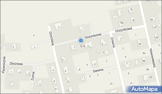 Kaźmierz, Dożynkowa, 5, mapa Kaźmierz
