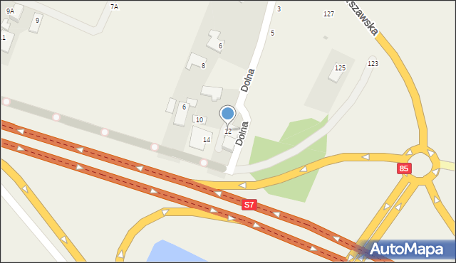 Kazuń Nowy, Dolna, 12, mapa Kazuń Nowy