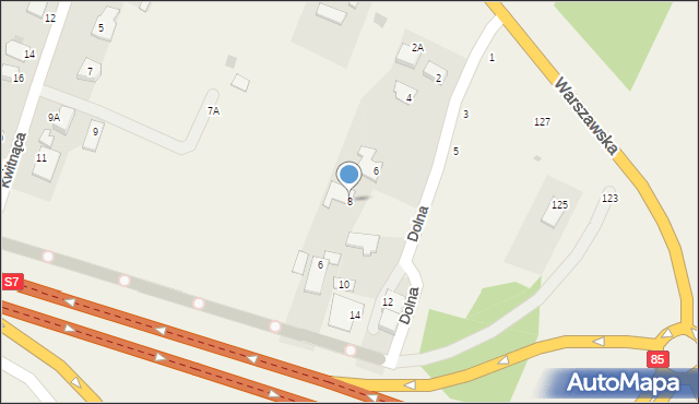 Kazuń Nowy, Dolna, 8, mapa Kazuń Nowy