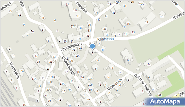 Kędzierzyn-Koźle, Doktora Judyma, 7, mapa Kędzierzyna-Koźle