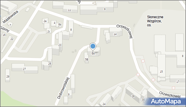 Kielce, Dobrowolskiej Aleksandry, 5A, mapa Kielc