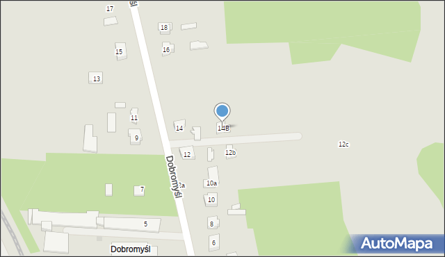 Kielce, Dobromyśl, 14B, mapa Kielc