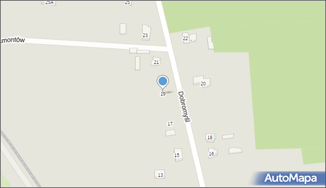 Kielce, Dobromyśl, 19, mapa Kielc