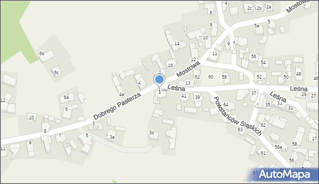 Kielcza, Dobrego Pasterza, 1, mapa Kielcza