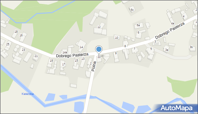 Kielcza, Dobrego Pasterza, 11, mapa Kielcza