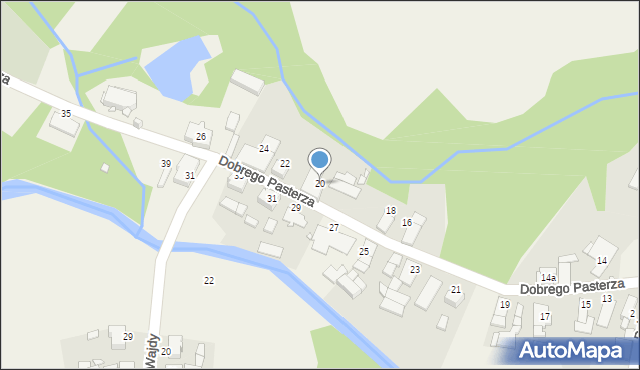 Kielcza, Dobrego Pasterza, 20, mapa Kielcza